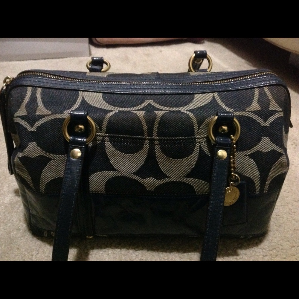 Blue Coach handbag....